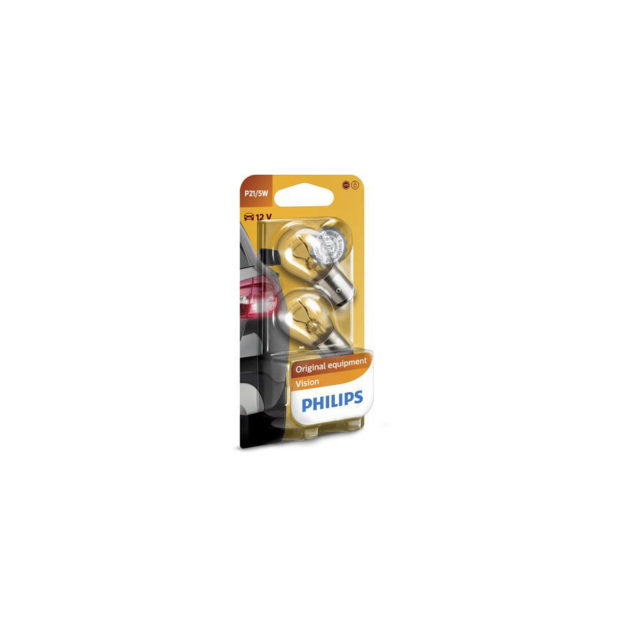 PHILIPS 12499B2 Bulb, indicator 12V 21/5W, Ball-shaped lamp, P21/5W, BAY15d