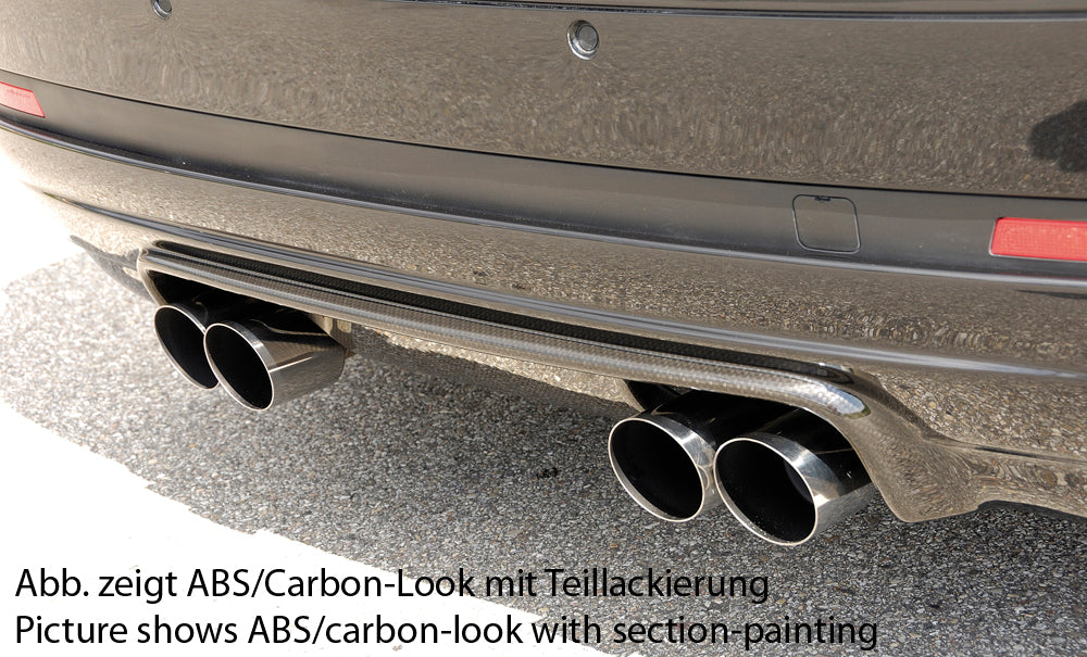 Rieger 00050123 BMW 3 Series E46 Rear Diffuser for Twin Tailpipe Left & Right - Matte Black