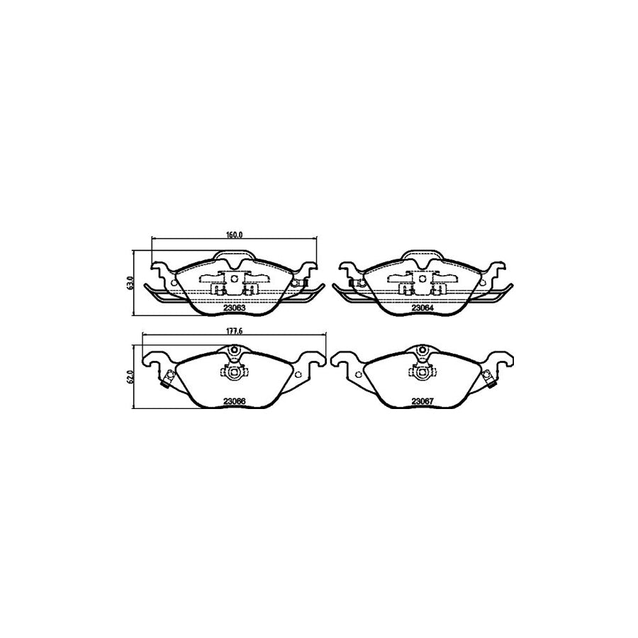 Hella 8DB 355 008 571 Brake Pad Set With Acoustic Wear Warning