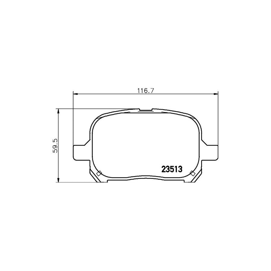 Hella 8DB 355 009 351 Brake Pad Set With Acoustic Wear Warning
