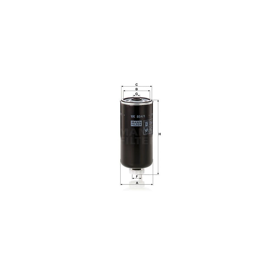 MANN-FILTER WK 854/1 Fuel filter Spin-on Filter