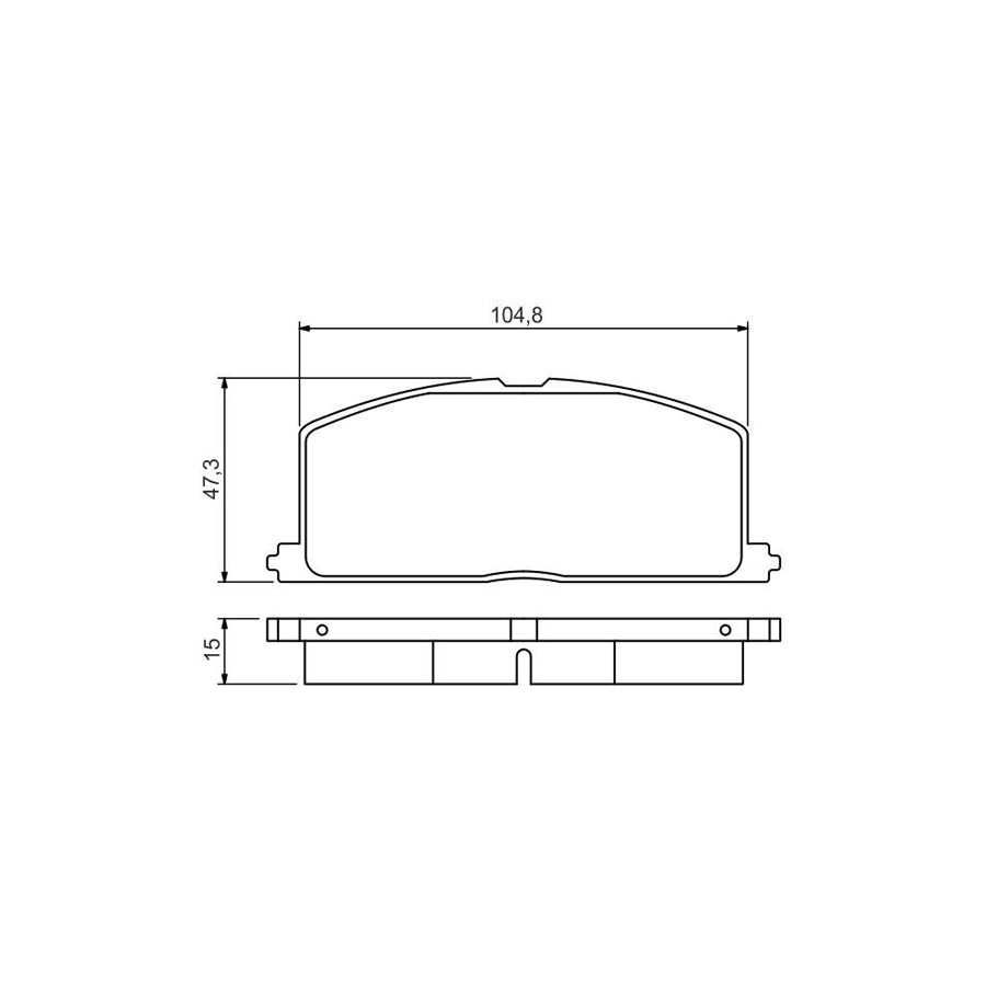 Bosch 0986495234 Brake Pad Set BP1532