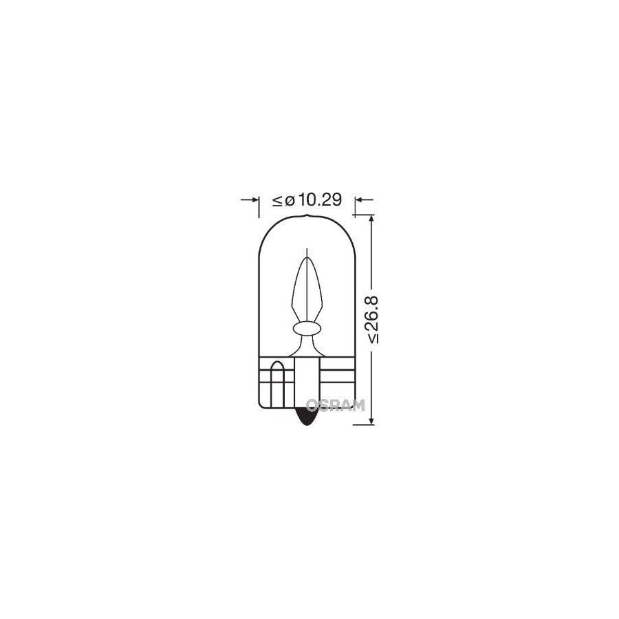 OSRAM ORIGINAL 2841 Bulb, interior light W3W, 24V, 3W