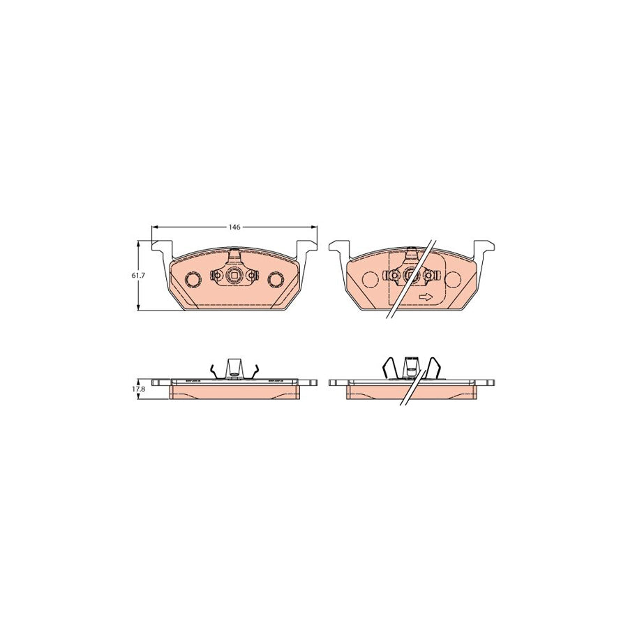 TRW Gdb2266 Brake Pad Set