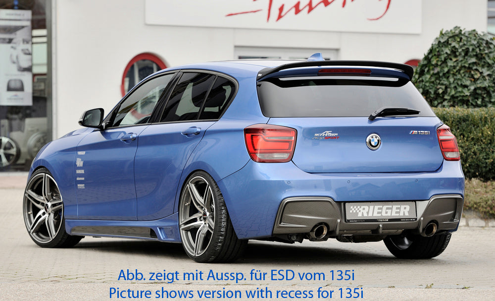 Rieger 00099241 BMW 1 Series F20 F21 Rear Diffuser for Original Twin Tailpipe Left - Carbon-Look