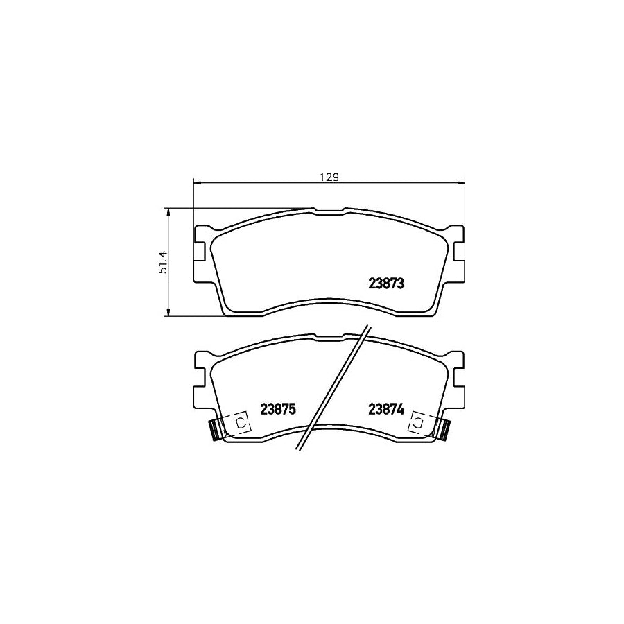 Hella 8DB 355 010 251 Brake Pad Set With Acoustic Wear Warning