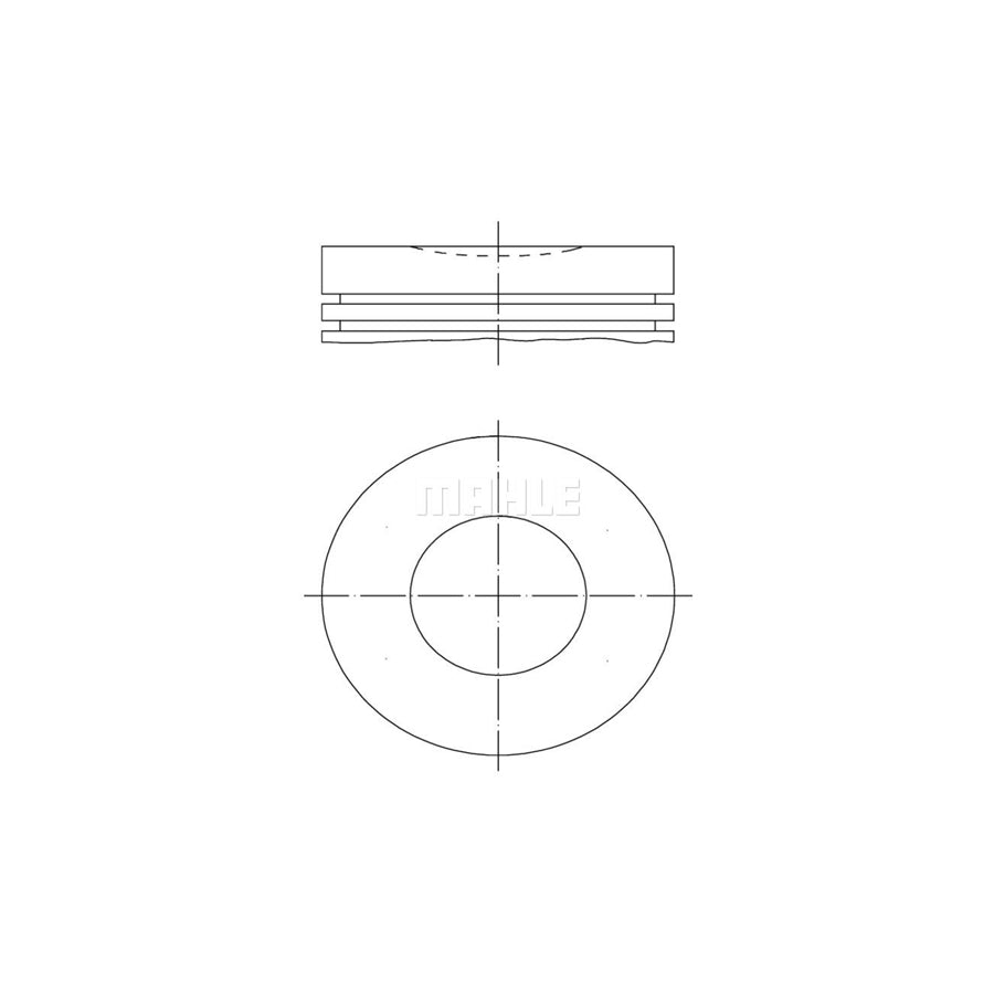MAHLE ORIGINAL 040 16 04 Piston 85,8 mm, without cooling duct