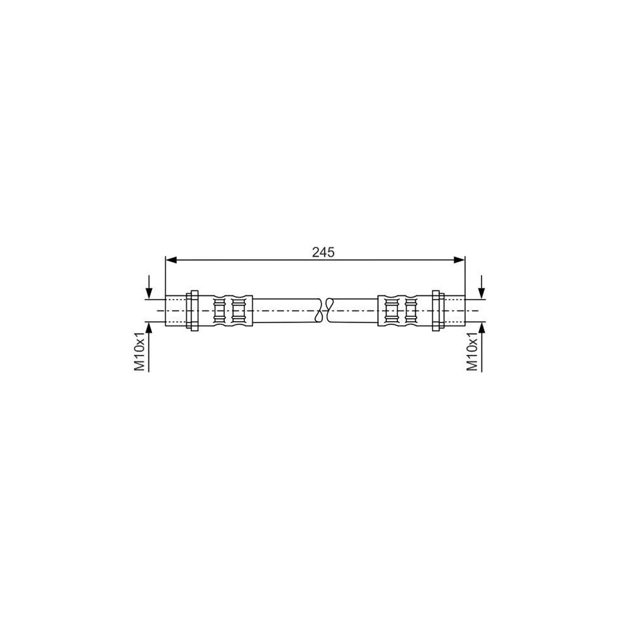 BOSCH 1 987 476 904 Brake Hose 222Mm M10X1