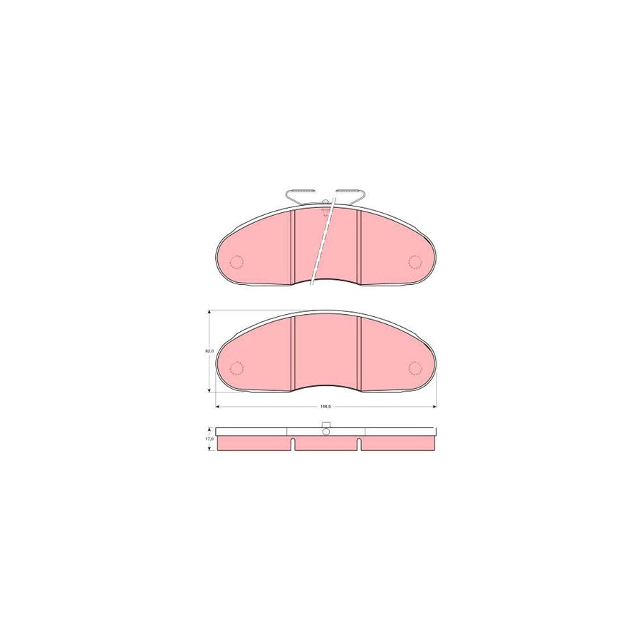 TRW Gdb827 Brake Pad Set For Renault Trafic Not Prepared For Wear Indicator