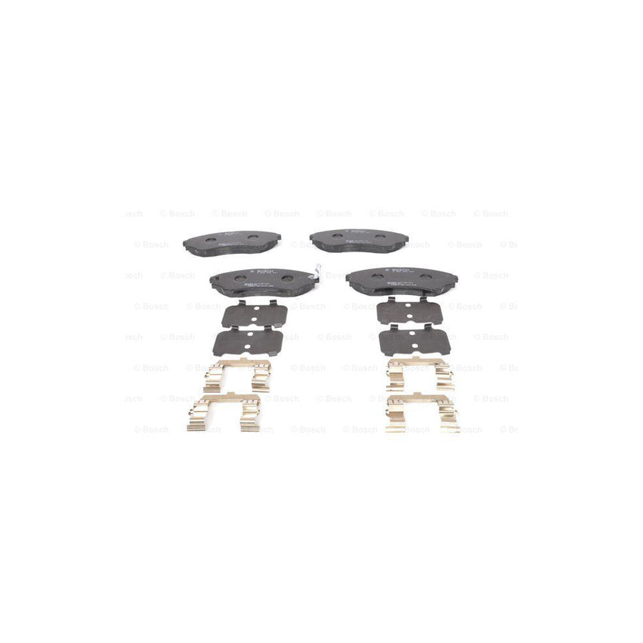 Bosch 0986494587 Brake Pad Set With Acoustic Wear Warning With Anti Squeak Plate With Spring BP1213