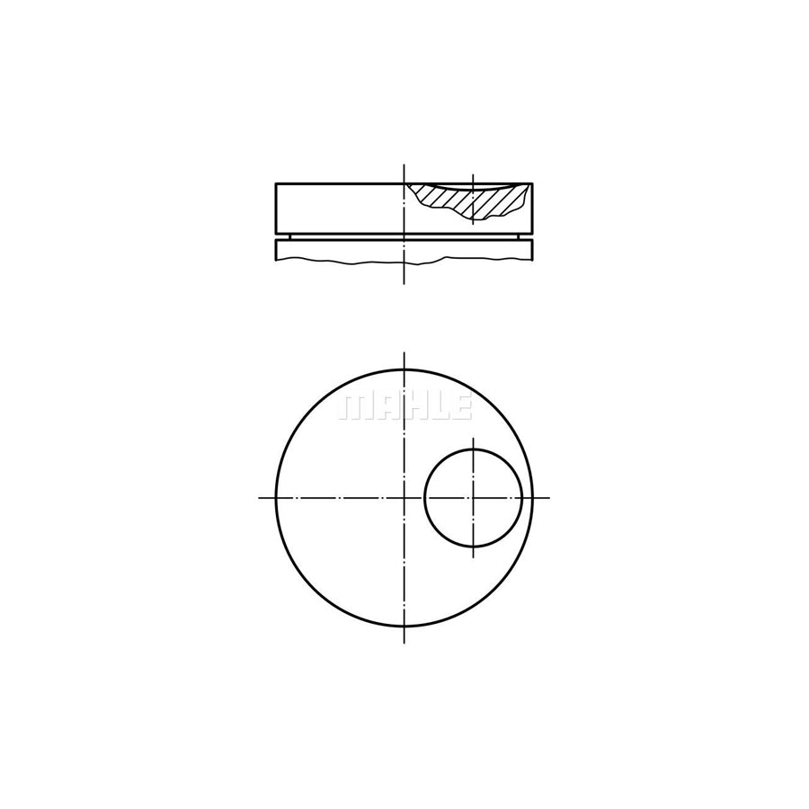 MAHLE ORIGINAL 014 59 12 Piston 75,01 mm, without cooling duct