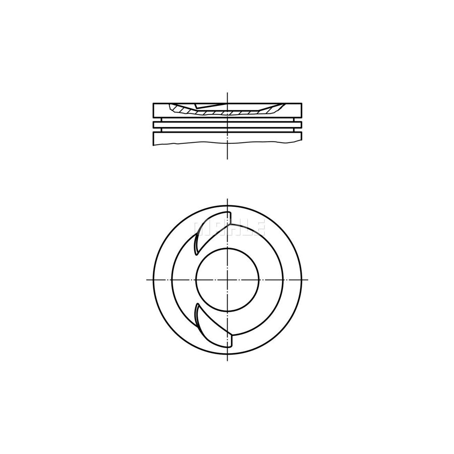 MAHLE ORIGINAL 009 03 02 Piston for LANCIA THEMA 84,6 mm, without cooling duct