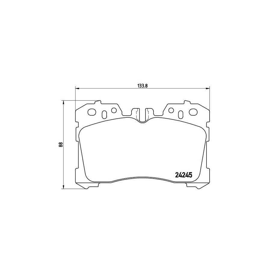 Brembo P 83 075 Brake Pad Set For Lexus Ls Prepared For Wear Indicator