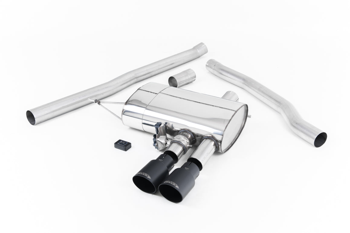 MillTek SSXM443 Mini F56 Cooper S ValveSonic Non-Resonated Cat-Back with Cerakote Black Tips
