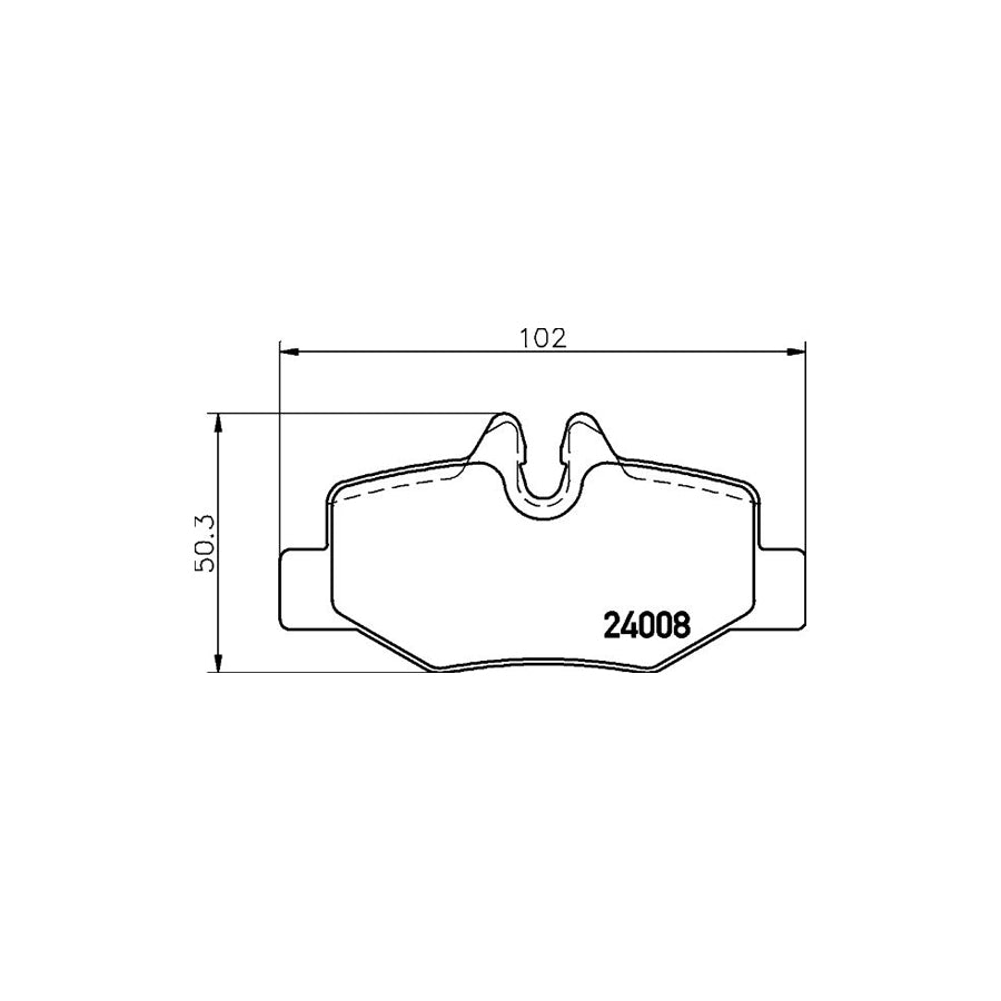 Hella 8DB 355 010 661 Brake Pad Set Incl Wear Warning Contact With Brake Caliper Screws