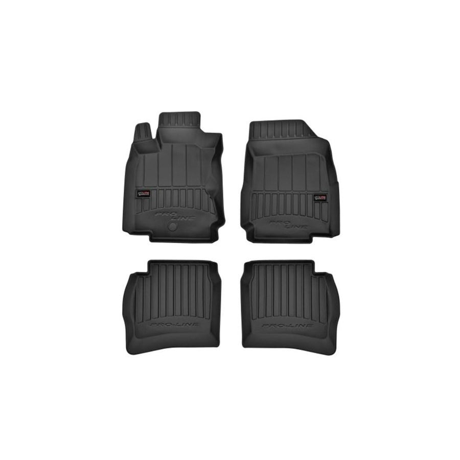 FROGUM Tailored 3D408074 Floor mat set for NISSAN Note I (E11, NE11) Elastomer, Front and Rear, Quantity: 4, Black, (LHD)