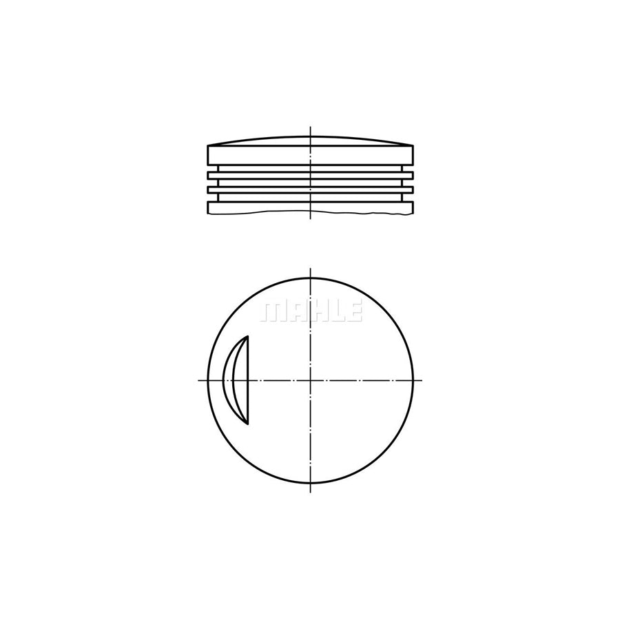 MAHLE ORIGINAL 007 52 02 Piston 77,6 mm