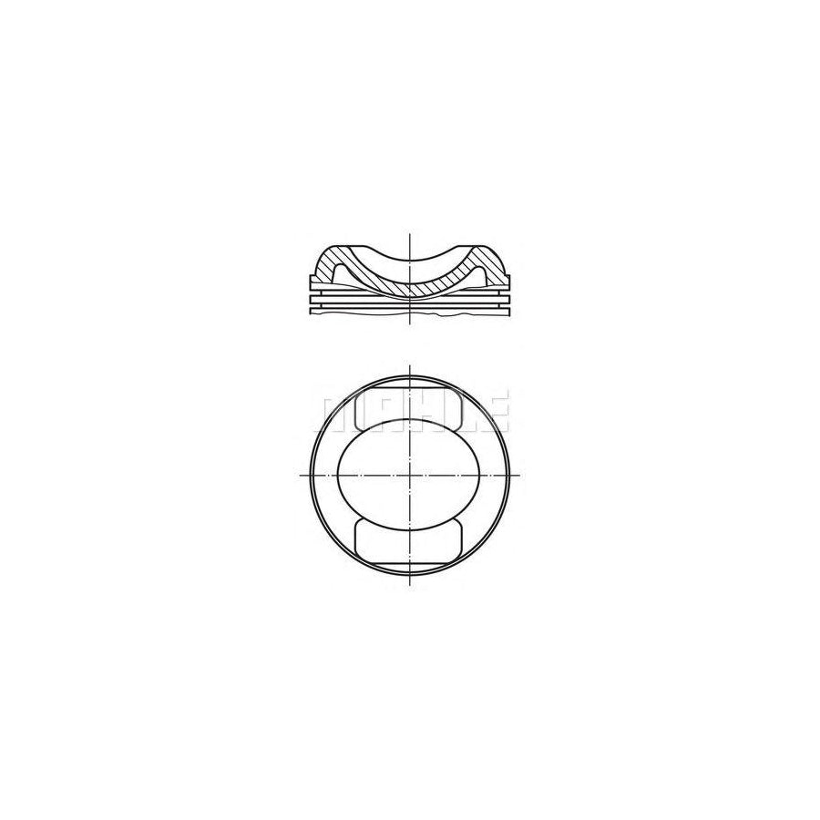 MAHLE ORIGINAL 031 58 00 Piston 74 mm, at steering cylinder, Axle stop on frame, with piston rings