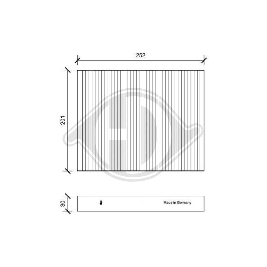 Diederichs Dci0220 Pollen Filter For Hyundai Ix55 (En) | Duco Car Parts UK Car Parts