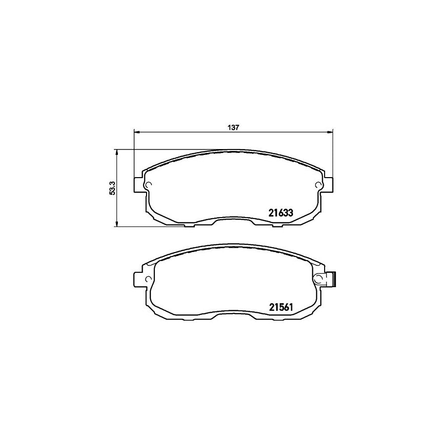Hella 8DB 355 015 641 Brake Pad Set With Acoustic Wear Warning