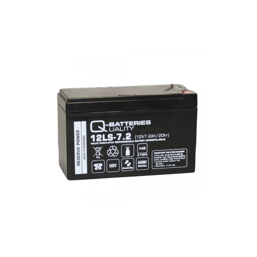 Q-Batteries 12LS7.2 F2 12V 7,2Ah lead fleece battery / AGM VRLA with VdS