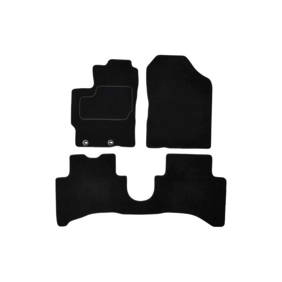 MAMMOOTH Tailored A041 TOY390 PRM 01 Floor mat set for TOYOTA Yaris III Hatchback (XP13) Textile, Front and Rear, Quantity: 3, Black