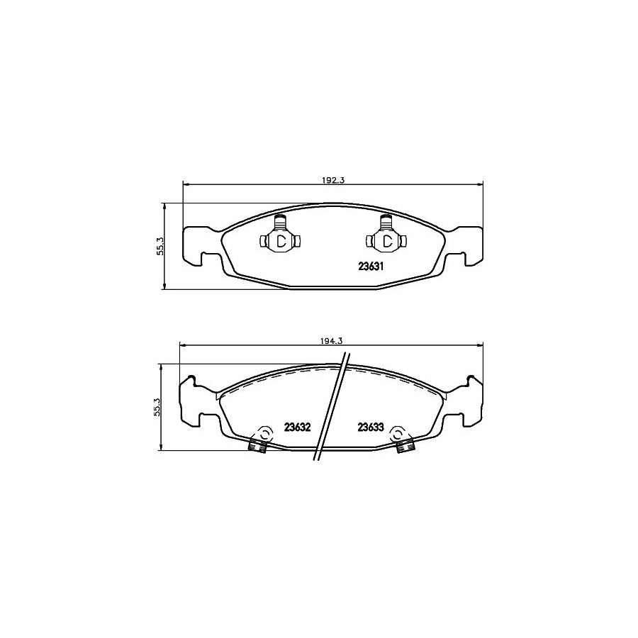 Hella 8DB 355 009 881 Brake Pad Set With Acoustic Wear Warning