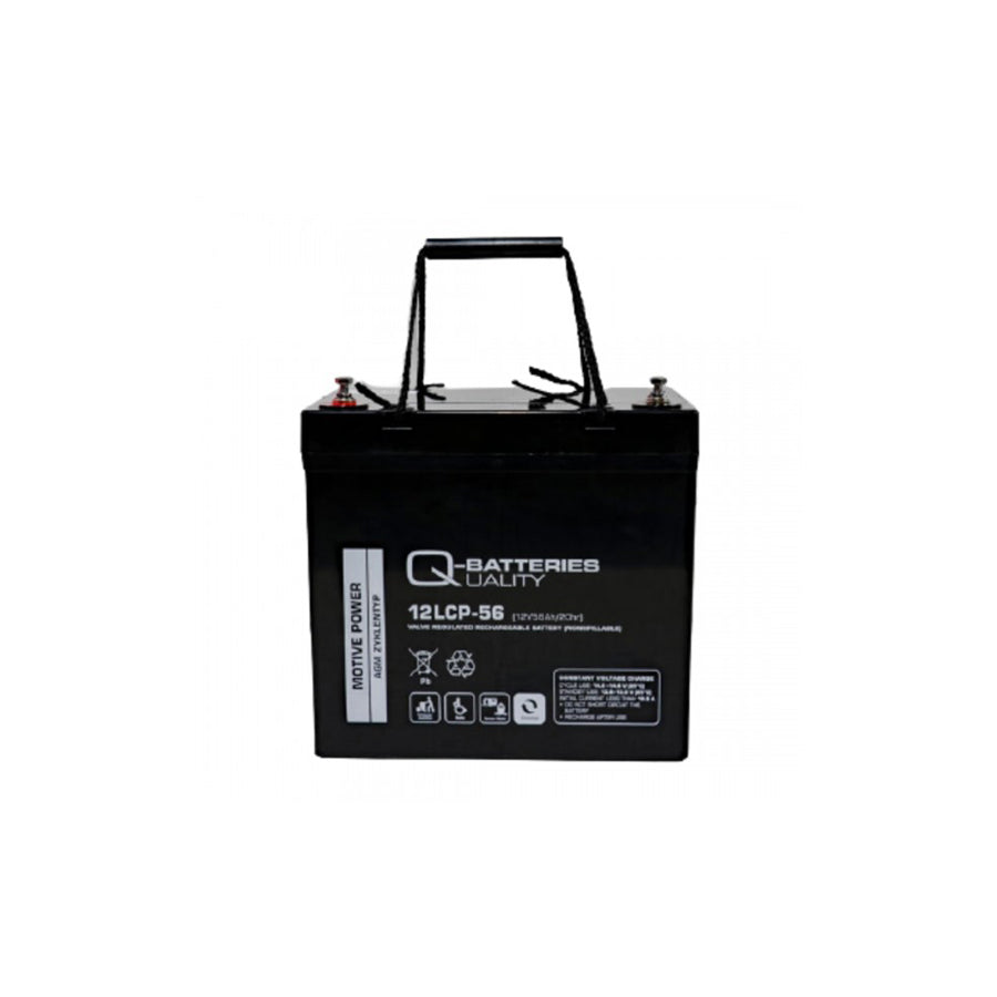 Q-Batteries 12LCP56 / 12V 56Ah Lead acid battery Cycle type AGM Deep Cycle VRLA
