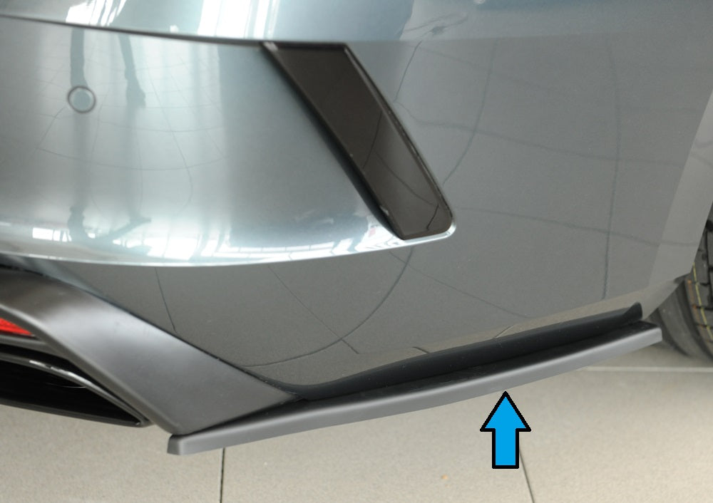 Rieger 00079039 Skoda NX Octavia RS Right Rear Side Splitter - Matte Black