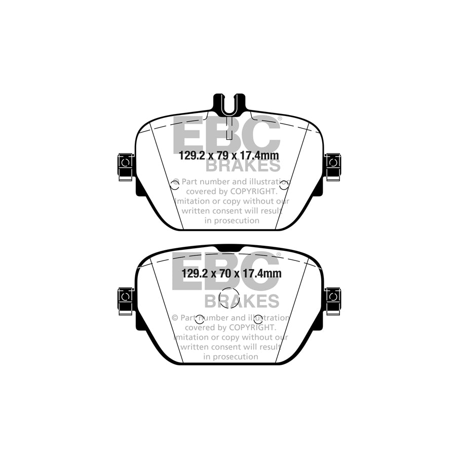EBC Mercedes-Benz W/S/C213 C257 Redstuff Sport Rear Brake Pads - TRW Caliper (E43 AMG, E450, E400 & CLS450) (Pair)