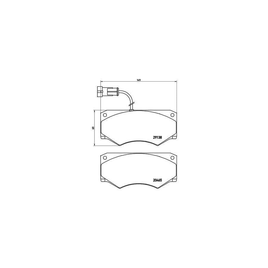 Brembo P A6 016 Brake Pad Set For Iveco Daily