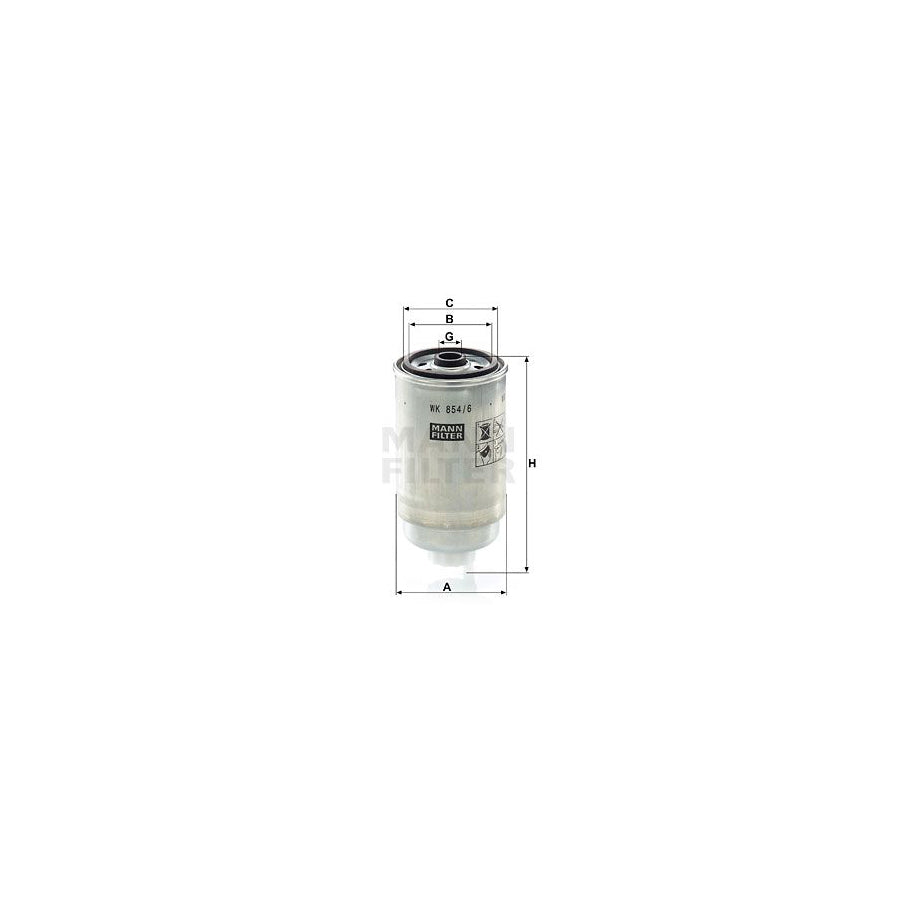 MANN-FILTER WK 854/6 Fuel filter Spin-on Filter