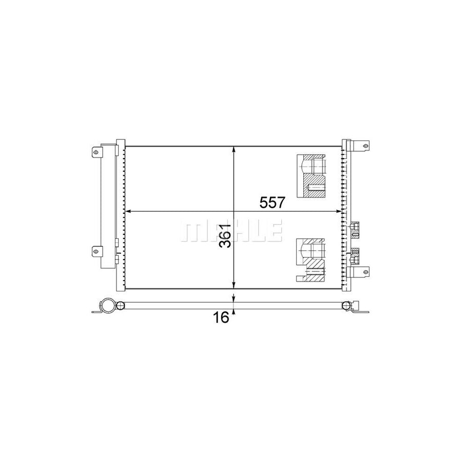 MAHLE ORIGINAL AC 809 000S Air conditioning condenser with dryer