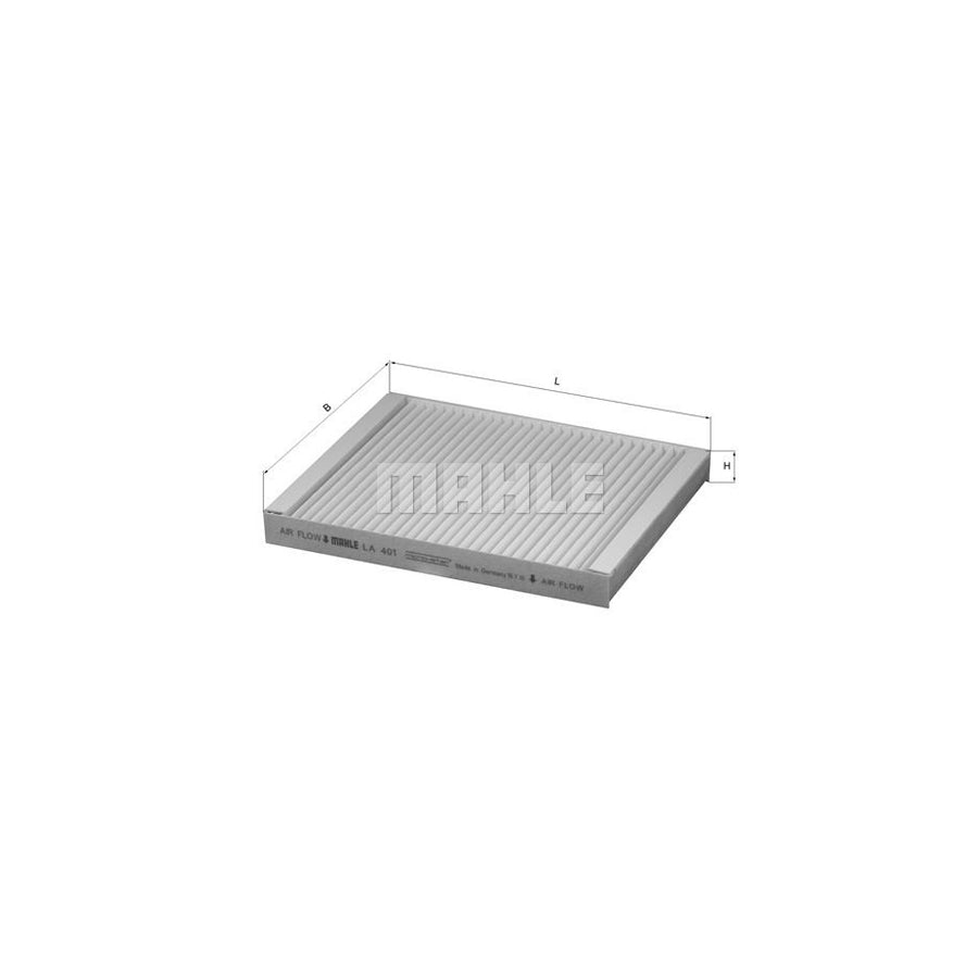 MAHLE ORIGINAL LA 401 Pollen filter for HYUNDAI ELANTRA Particulate Filter