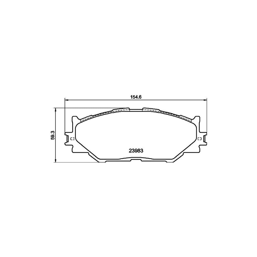 Hella 8DB 355 012 241 Brake Pad Set For Lexus Is Not Prepared For Wear Indicator