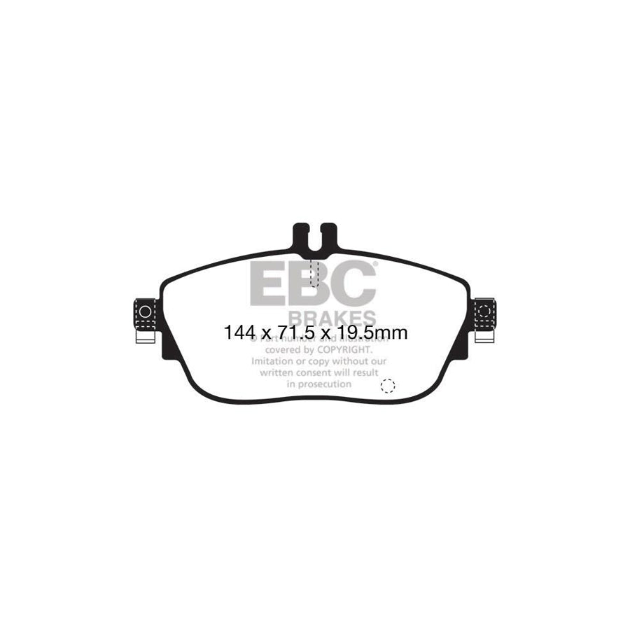 EBC Infiniti Mercedes-Benz Greenstuff 2000 Series Sport Front Brake Pads - TRW Caliper (Inc. A250, B250, CLA250 & GLA250) (Pair)