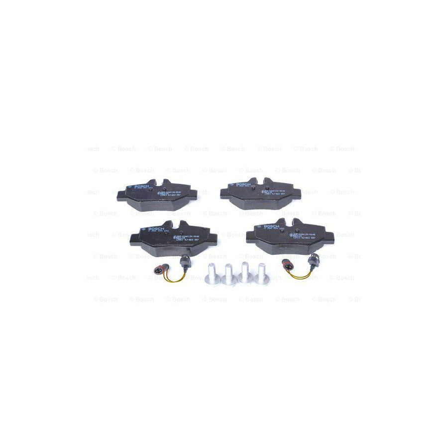 Bosch 0986494082 Brake Pad Set Incl Wear Warning Contact With Anti Squeak Plate With Bolts Screws With Mounting Manual BP992