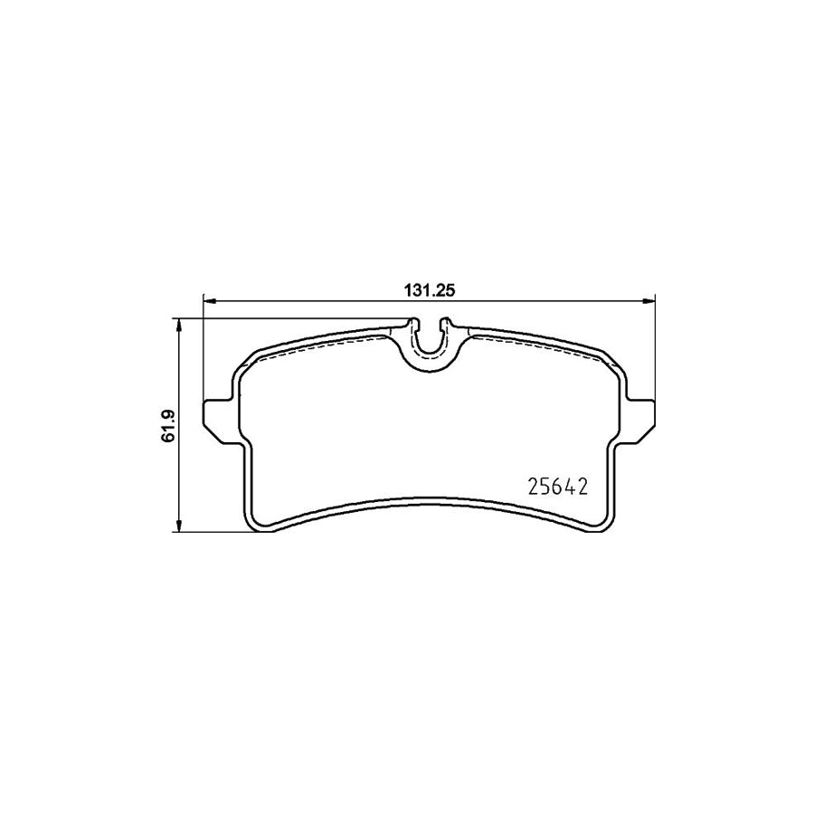 Hella 8DB 355 025 571 Brake Pad Set For Porsche Macan 95B Not Prepared For Wear Indicator With Accessories