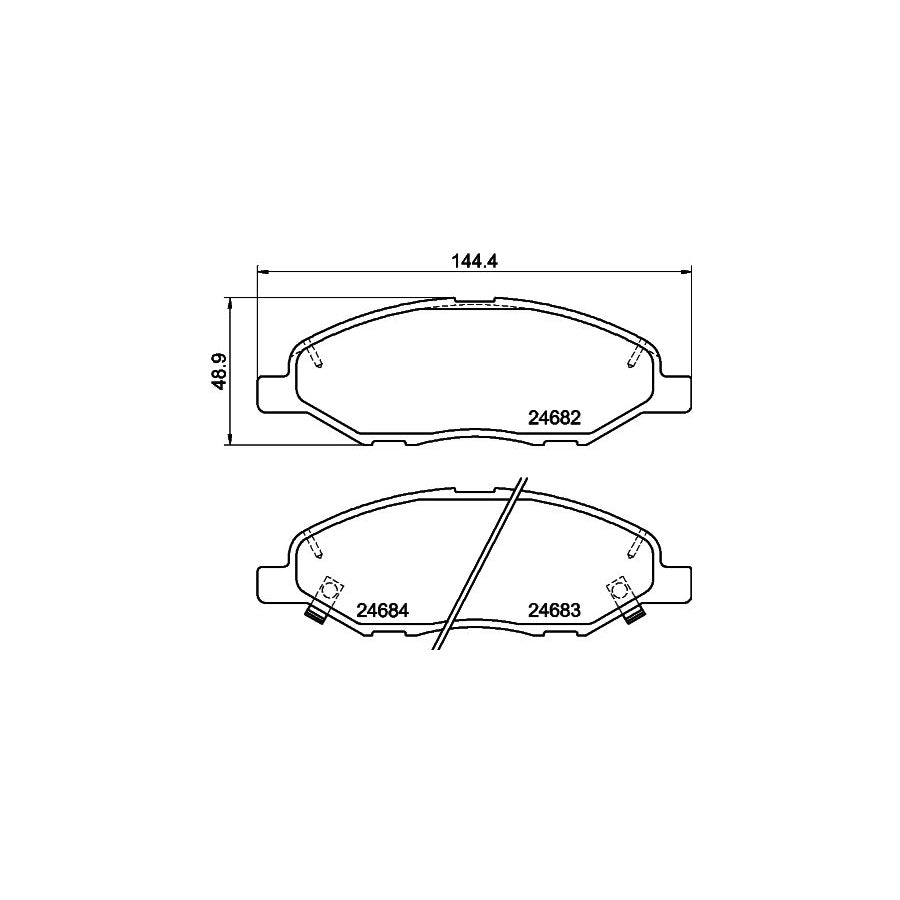 Hella 8DB 355 014 371 Brake Pad Set With Acoustic Wear Warning