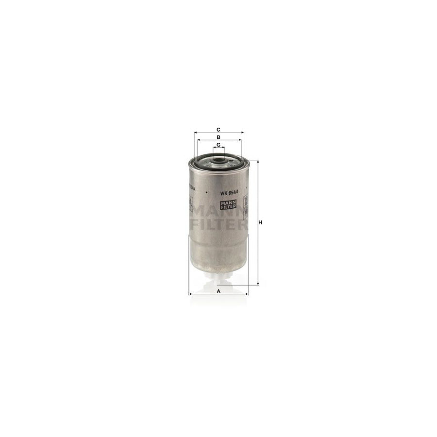 MANN-FILTER WK 854/4 Fuel filter Spin-on Filter