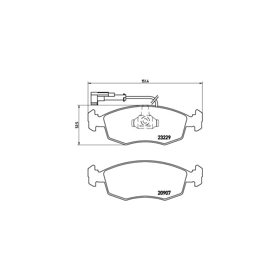 Brembo P 23 063 Brake Pad Set For Lancia Dedra