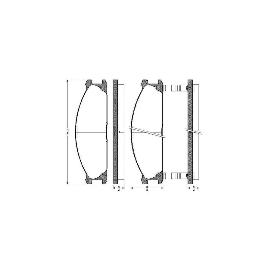 Bosch 0986Tb2123 Brake Pad Set Excl Wear Warning Contact With Accessories