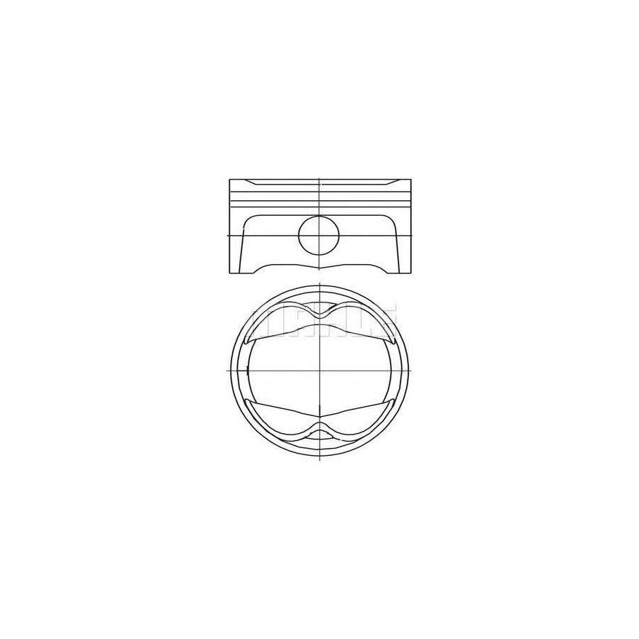 MAHLE ORIGINAL 627 23 02 Piston for MAZDA 323 79 mm, with piston rings