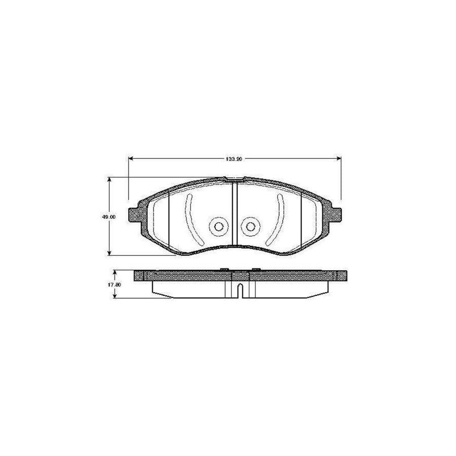 Bosch 0986Tb2447 Brake Pad Set Excl Wear Warning Contact