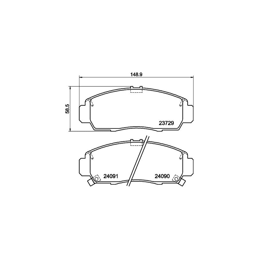 Hella 8DB 355 009 771 Brake Pad Set With Acoustic Wear Warning