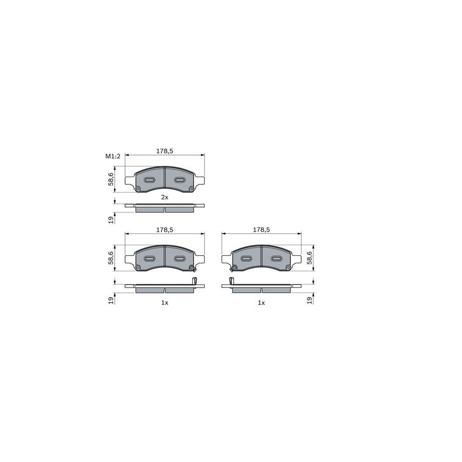 Bosch 0986494966 Brake Pad Set BP1817