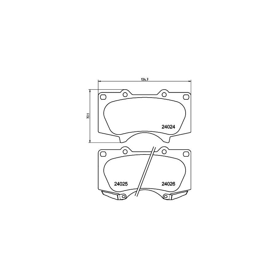 Hella 8DB 355 010 491 Brake Pad Set With Acoustic Wear Warning
