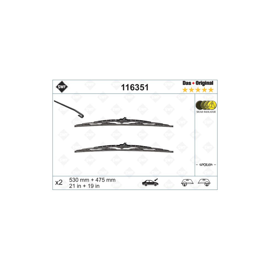 Swf Original Spoiler 116351 Wiper Blade | Duco Car Parts UK Car Parts