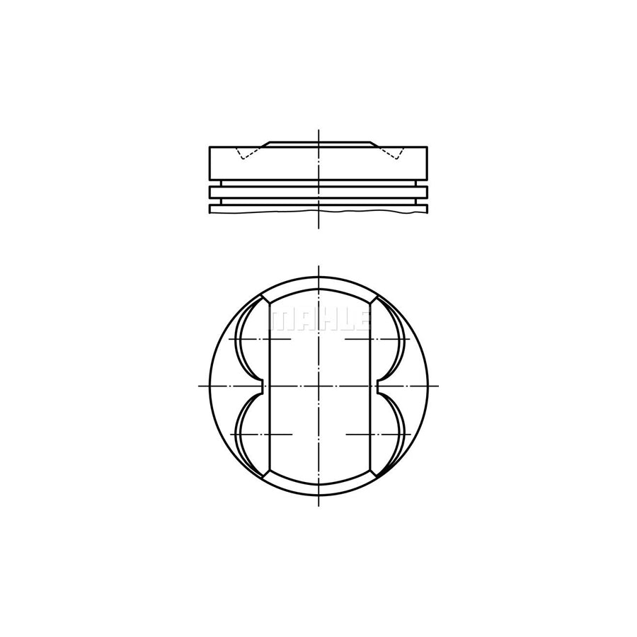MAHLE ORIGINAL 011 PI 00105 001 Piston 80,75 mm, without cooling duct