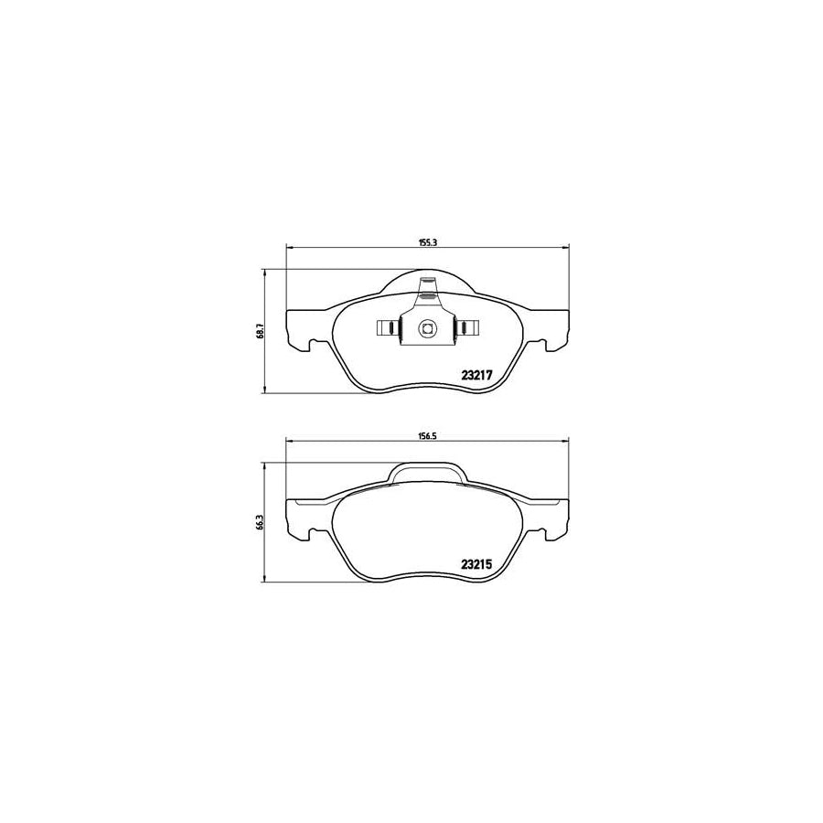 Brembo P 68 048X Brake Pad Set Excl Wear Warning Contact
